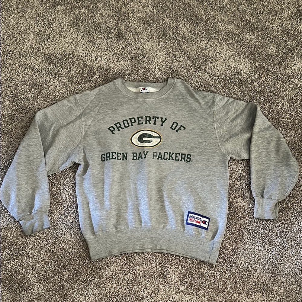 Champion Gray Green Bay Packers Men's Sweater